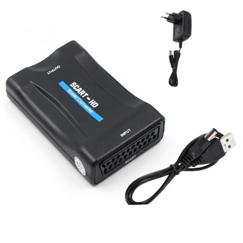 Scart To Hdmi - USB-aangedreven SCART naar HD-converter, 1080P audio-